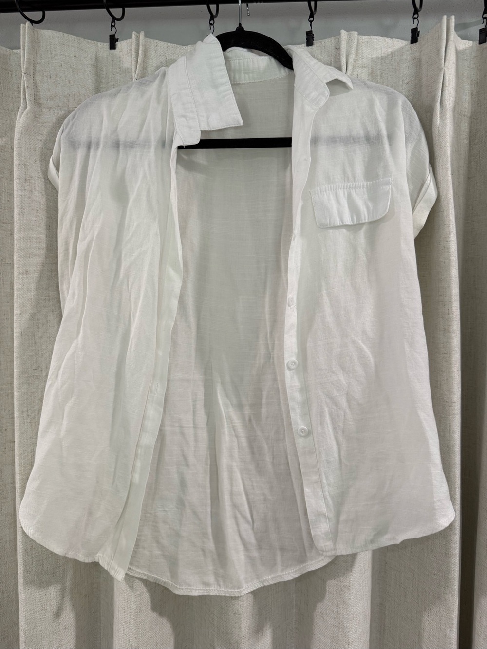 Classic Women's White Button-Up Shirt